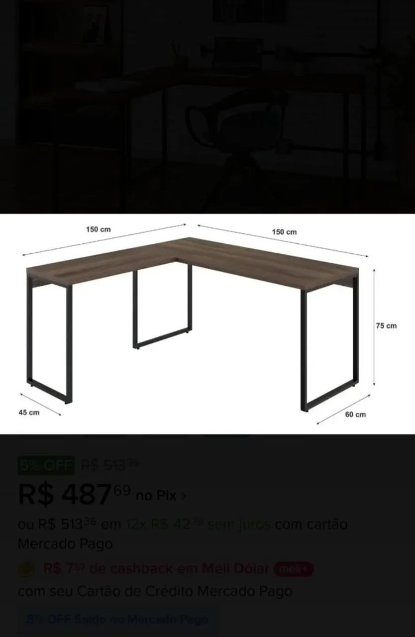 Mesa em L - Foto 3