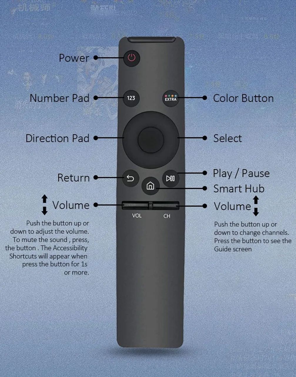 Controle remoto sem fio para Samsung smart TV 4k BN59 01259B BN59 01259D C2260E HD TV - Foto 6