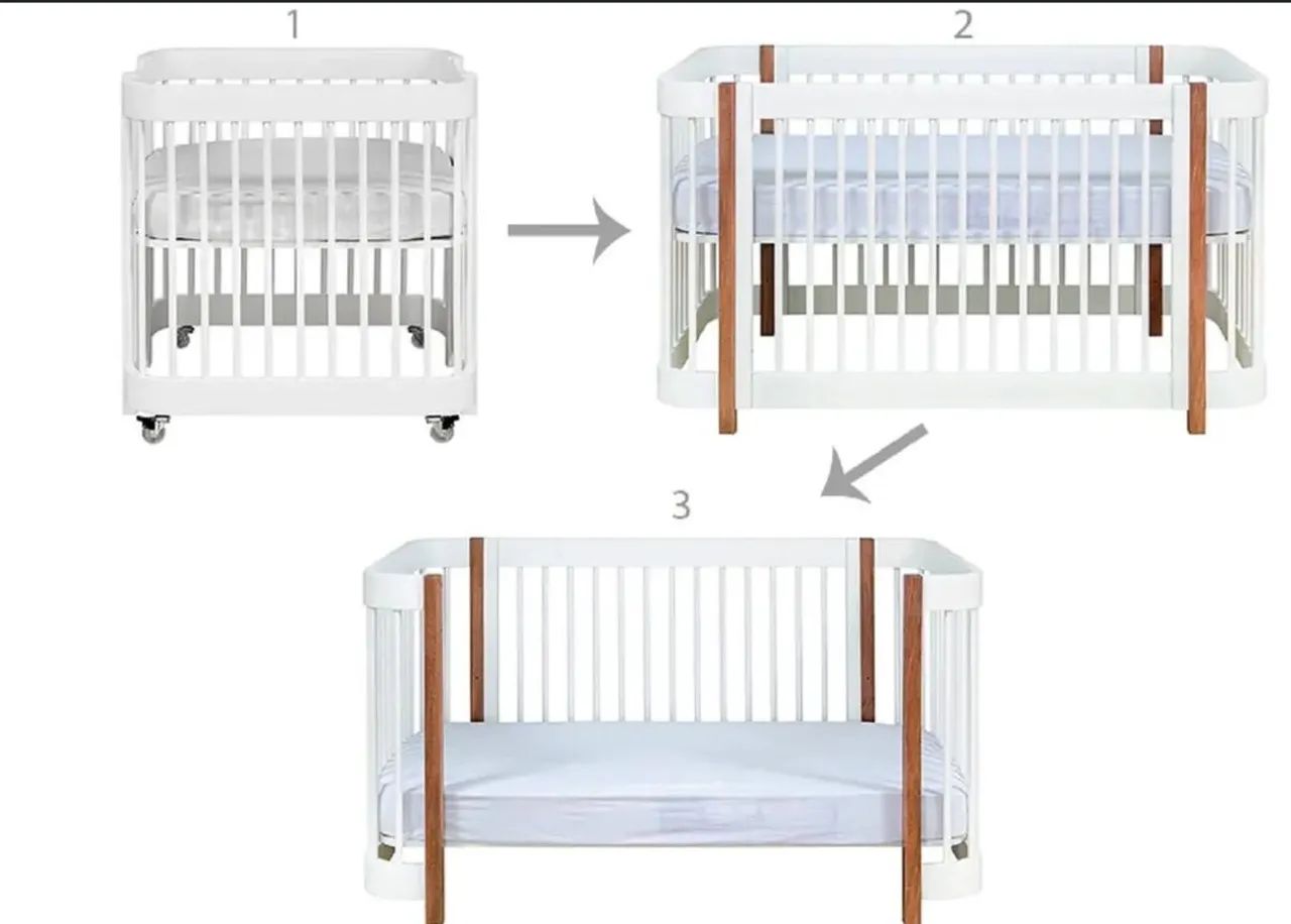 Berço Evolutivo Lola 3 Em 1 Com Colchão E Pé Madeira Sleeper - Foto 2