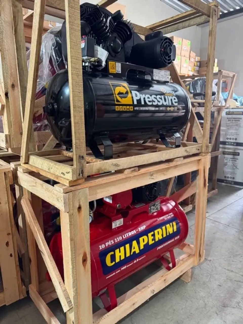 Compressores de Ar 140Psi 2cv Chiaperini 110L e Pressure de 110L (Loja) - Foto 5