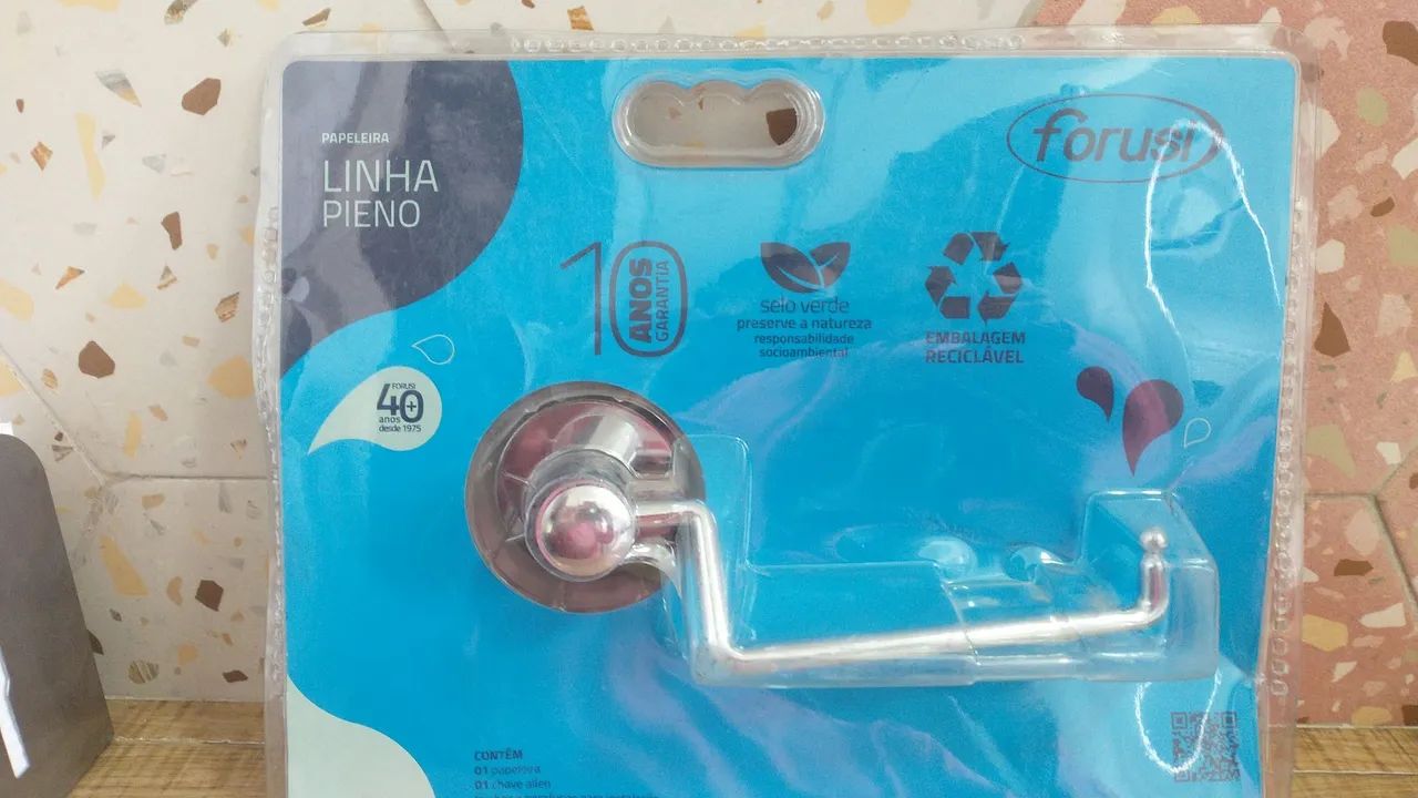 Porta papel higiênico linha pieno marca forusi  - Foto 2