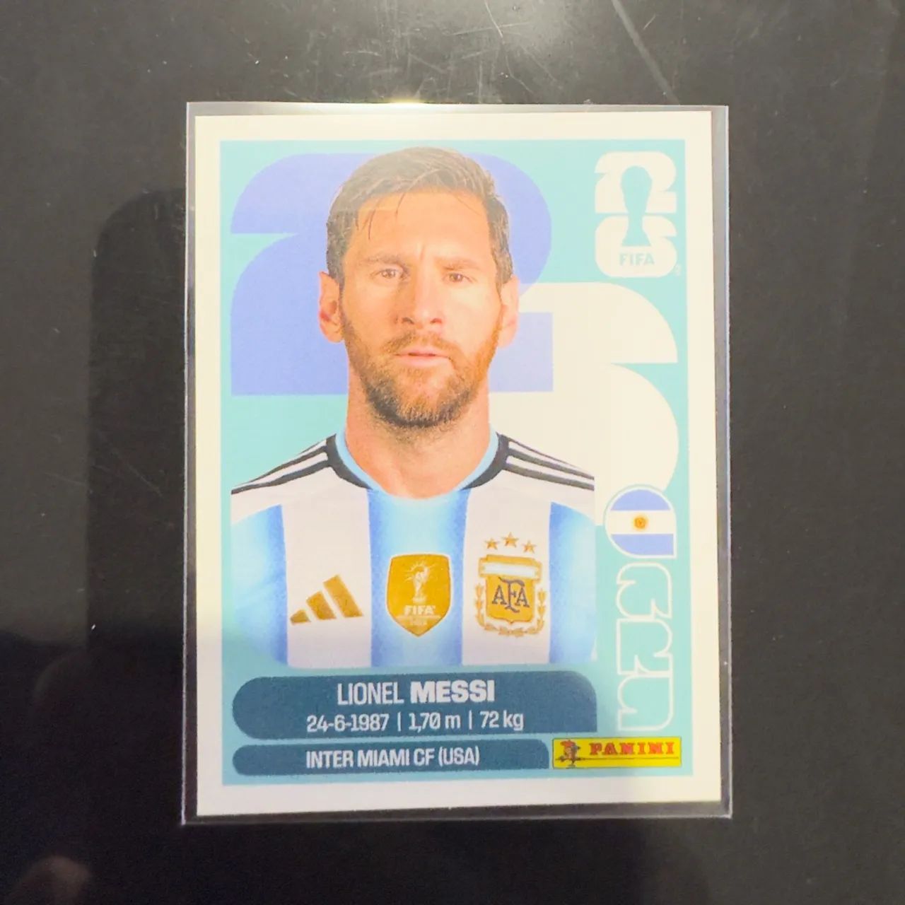 Figurinha Messi Borda Branca - Copa do Mundo 2026