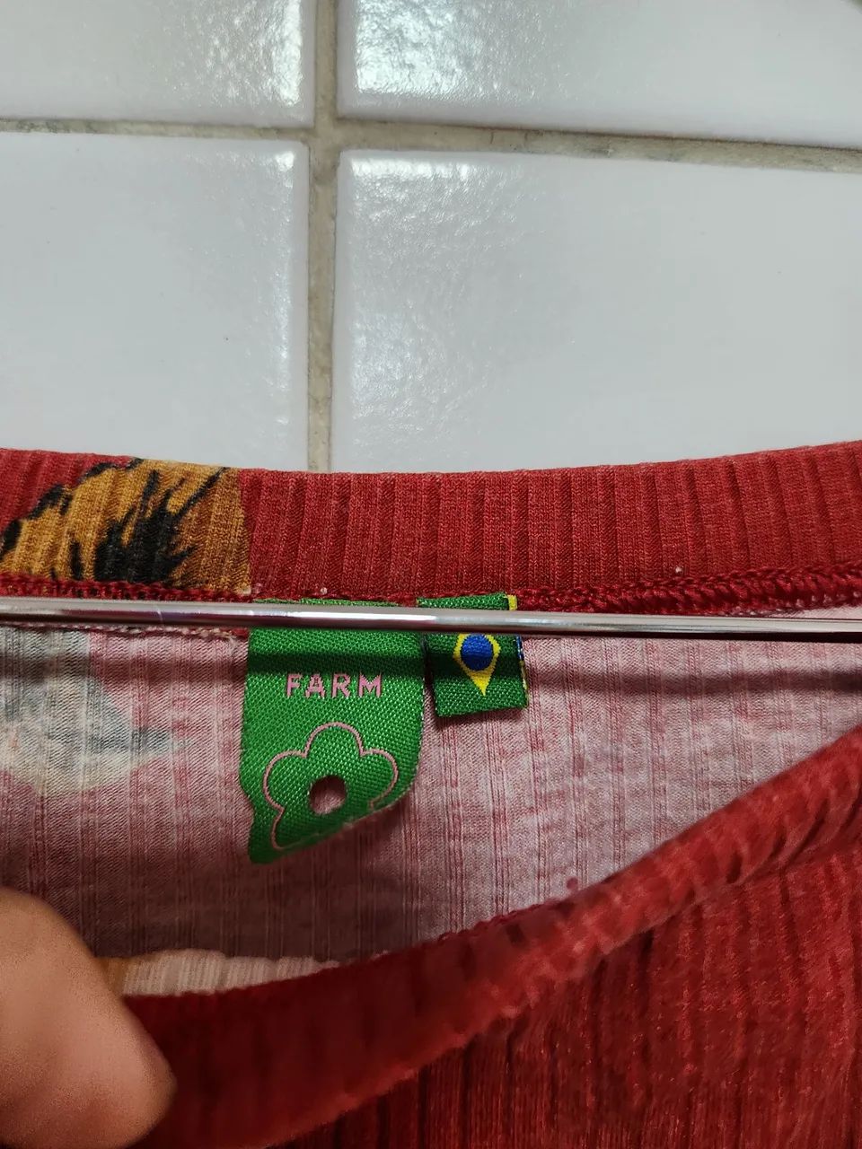 Cropped farm vermelho M - Foto 2