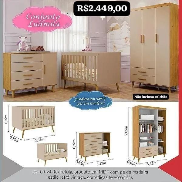 Quarto de bebê Ludmila completo.