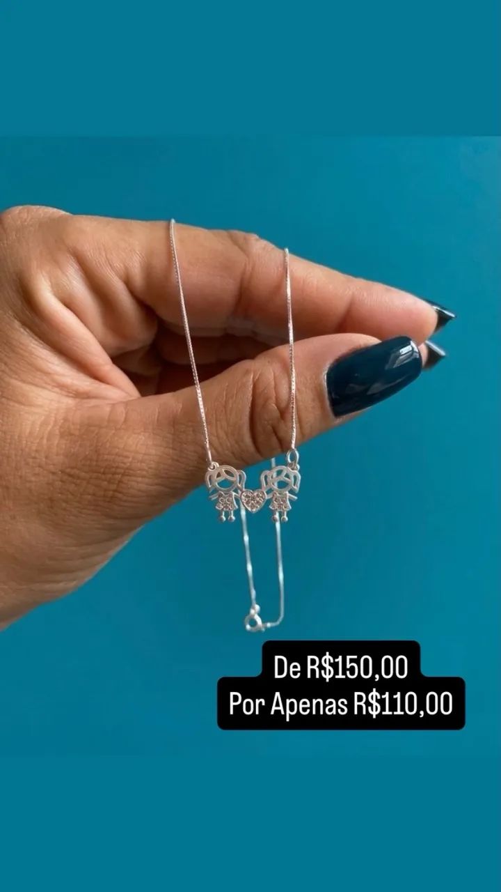 Colar prata 925 - Feminina  - Foto 2