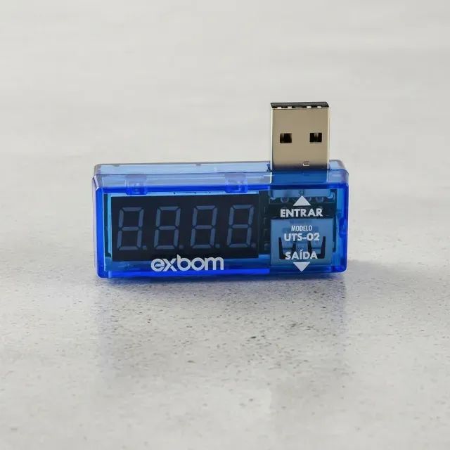 Testador Digital De Tensão, Amperagem Usb Exbom Uts-02 