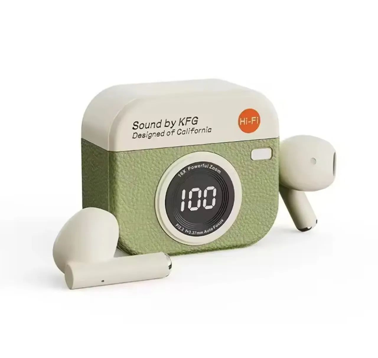 Fone de ouvido bluetooth camera retrô