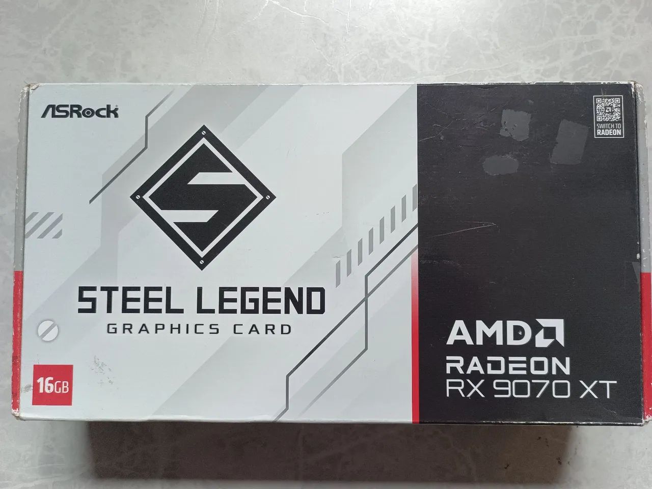 RX 9070xt Asrock steel legend white com defeito 