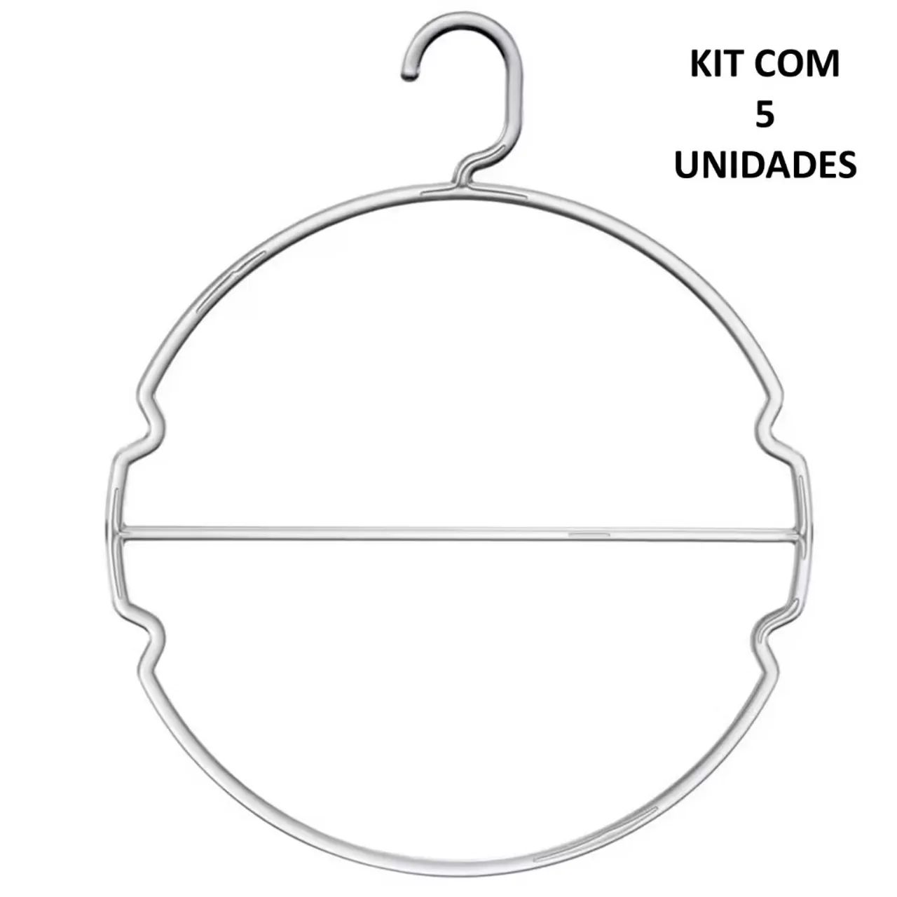 Cabide redondo acrílico transparente kit com 5 - Foto 3