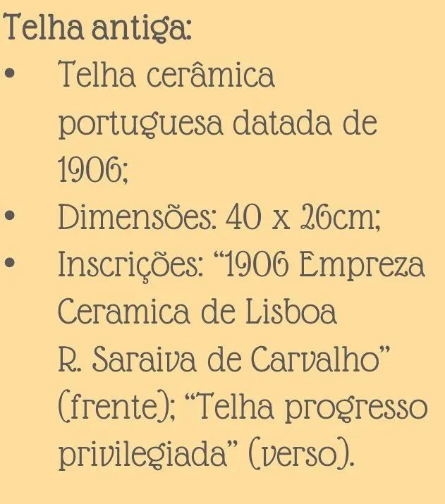 Telha portuguesa com 120 anos - Foto 2