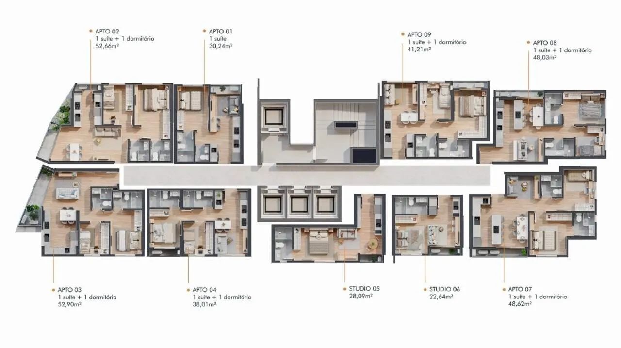 Bothanic, Itajaí: studio de 28 m² com living de 18 m² no Centro - Foto 3