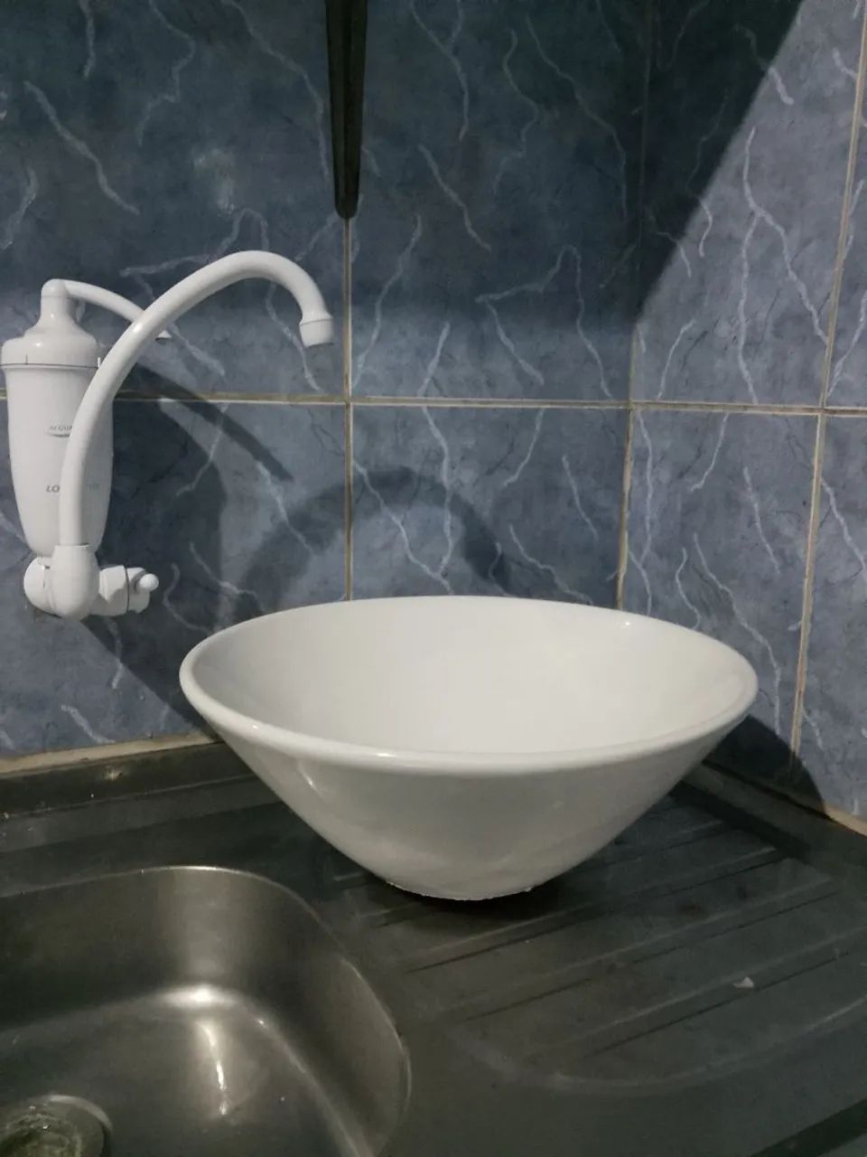 Cuba de Apoio Redonda para Banheiro / Lavatório - Branca (Ótimo Estado) - Foto 6