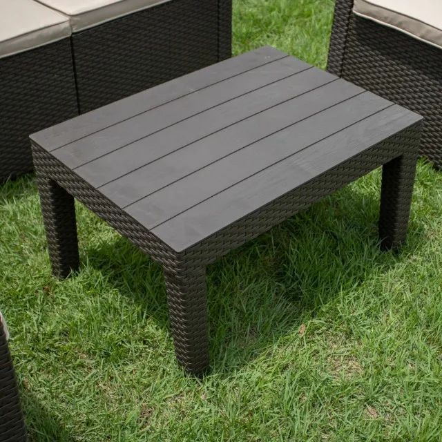 Conjunto de Sofá Jardim Rattan 5 Lugares SyberFlex Confort com Mesa e Almofadas - Foto 6