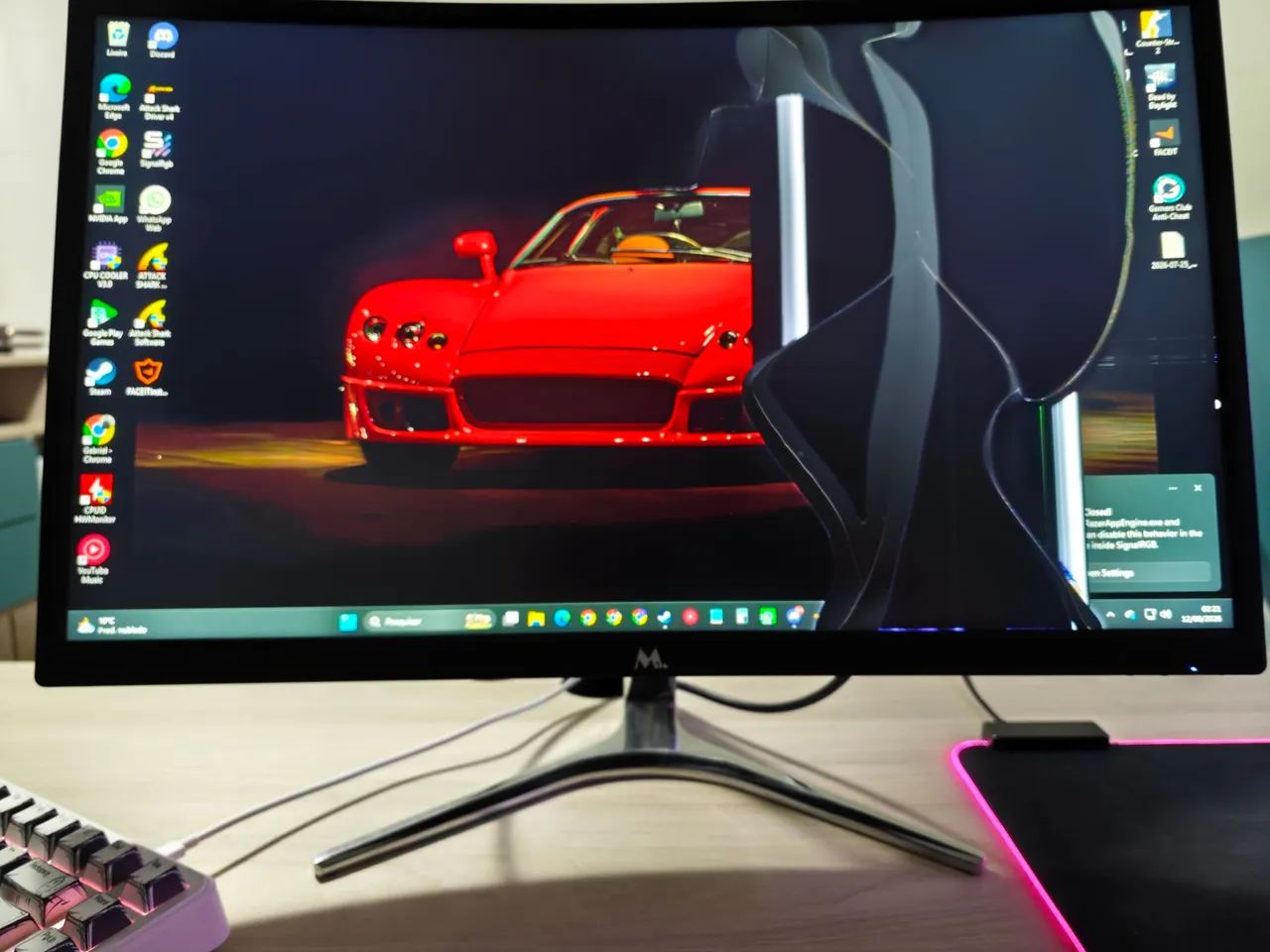 Monitor curvo 144hz Quebrado - Foto 4
