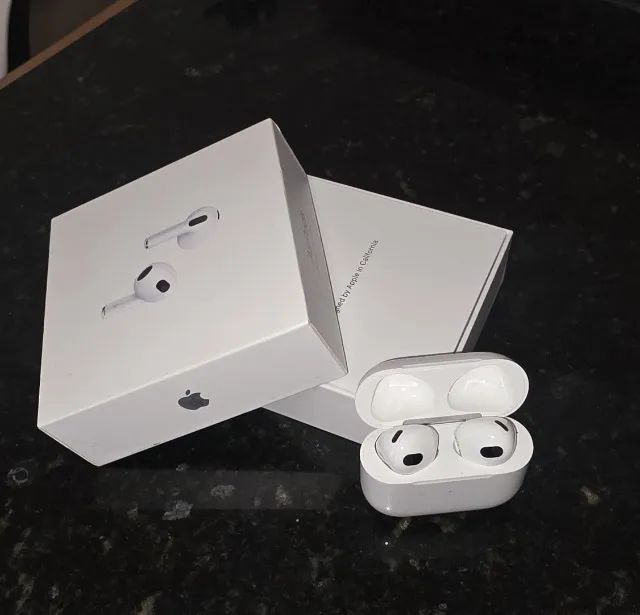 AirPods 3ª Geração Original Apple Completo com Caixa - Fones de