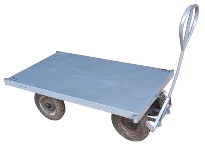 Carrinho Plataforma 4 Rodas De Carga Reforçado Chapa Aço CP1