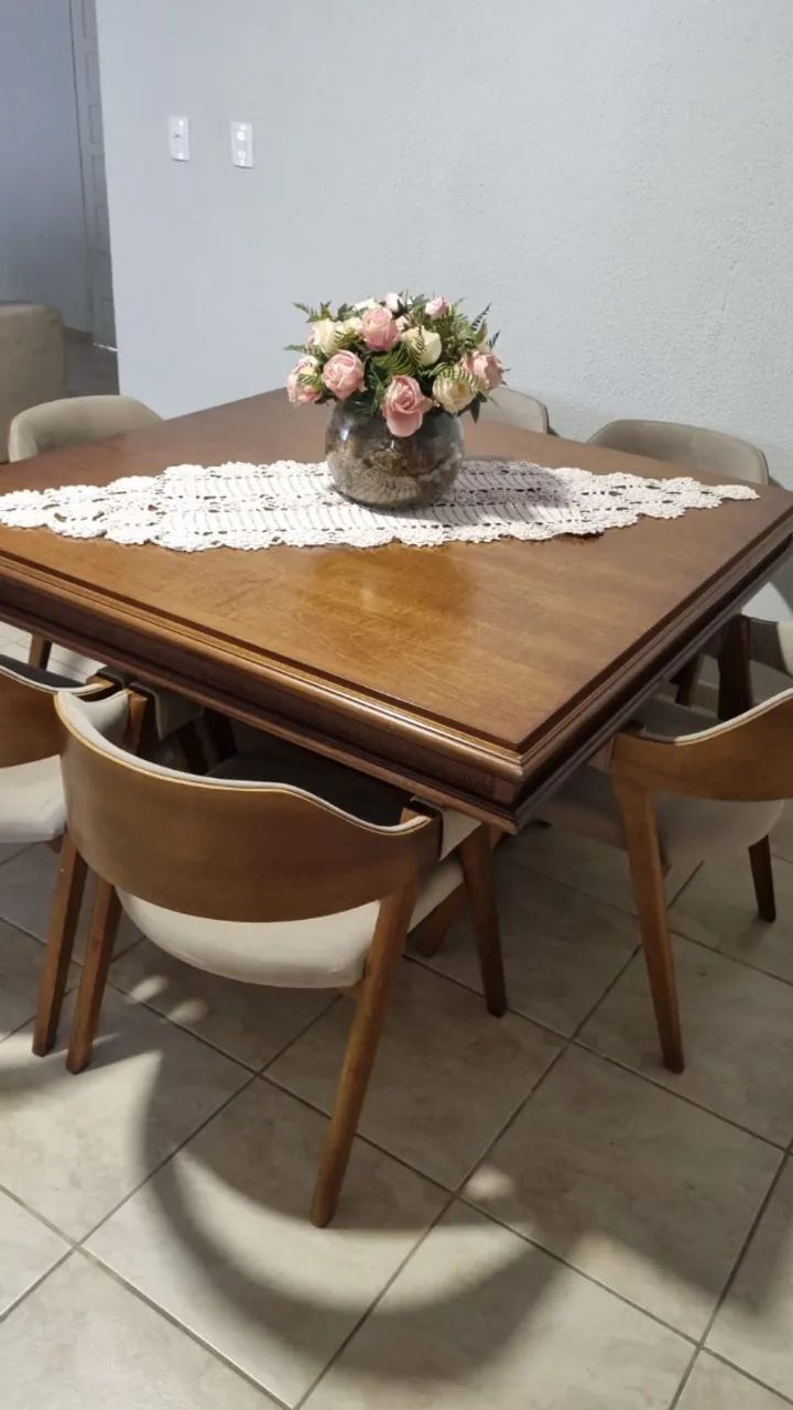 Mesa madeira quadrada - Promoção  - Foto 2