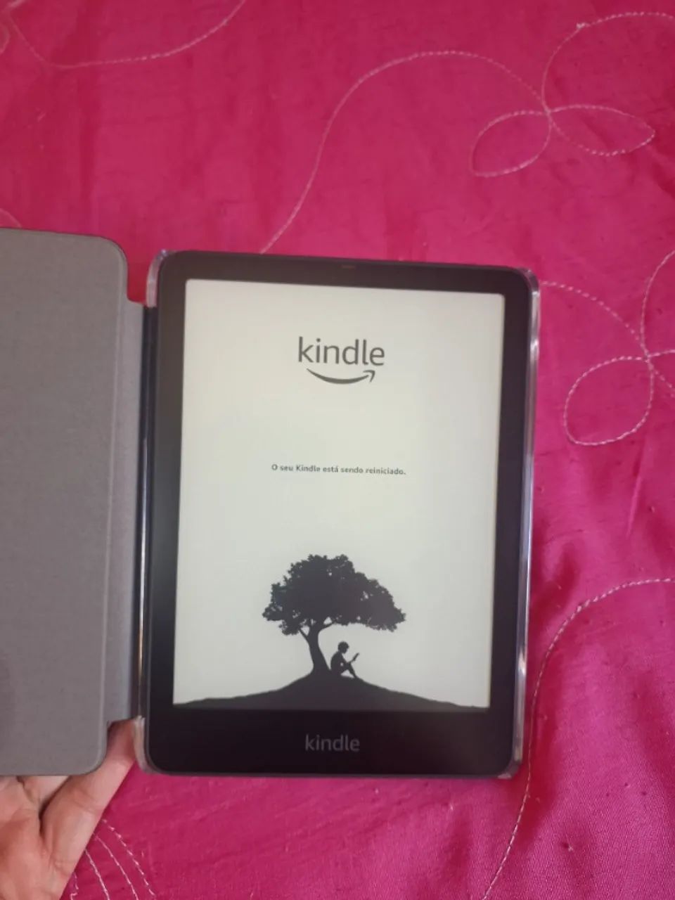 Kindle paperwhite signature  32gb + capa Kindle de tecido com verso transparente 