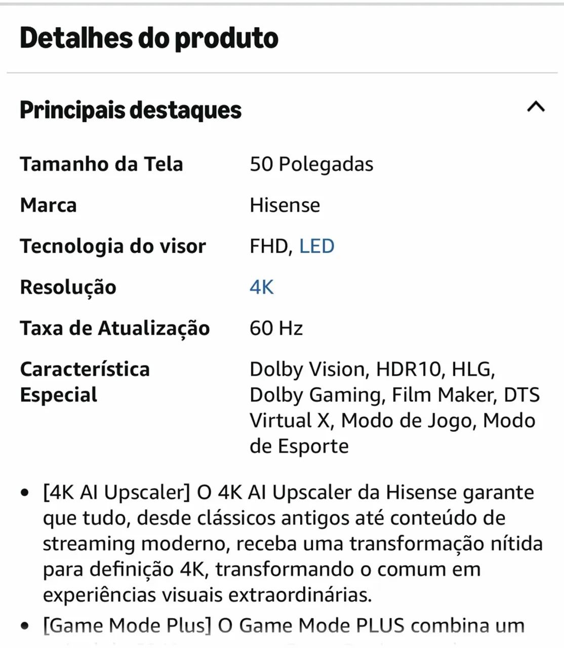 LACRADO TV 50 polegadas - Foto 4