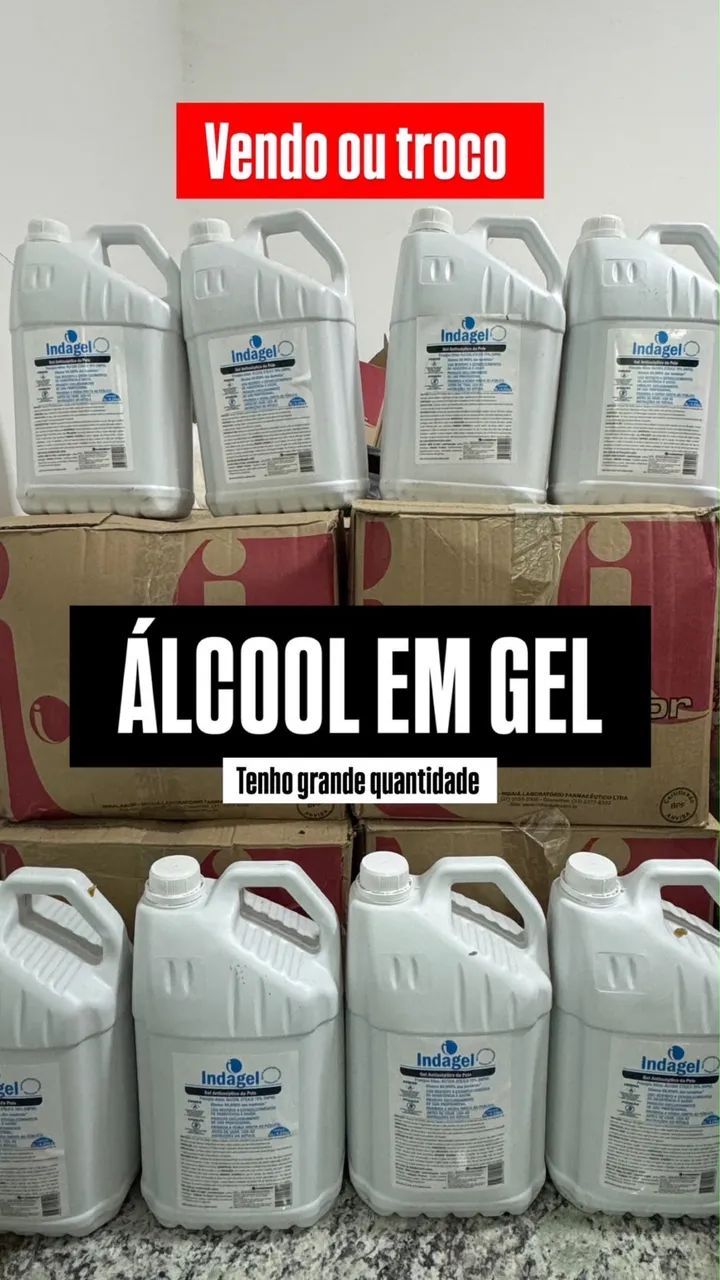 Álcool em gel 5 Litros - produto lacrado  - Foto 2
