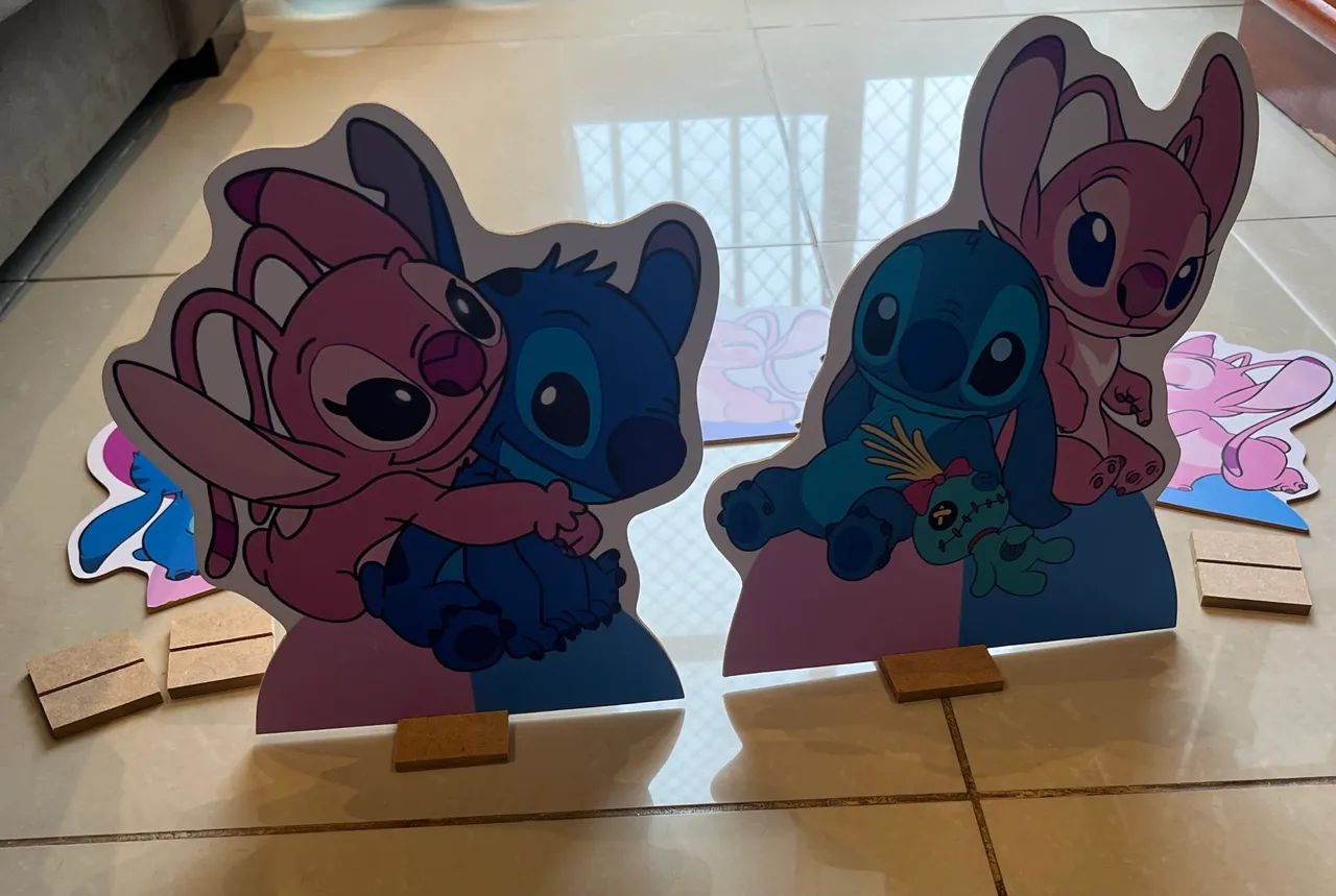 Kit 5 Display de mesa de aniversário tema STITCH - Foto 2
