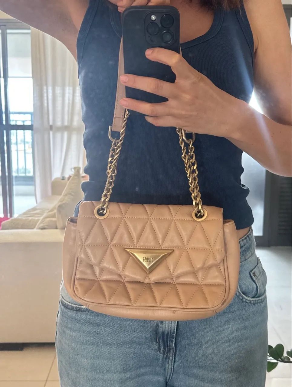 Bolsa Schutz 944 amêndoa média  - Foto 5