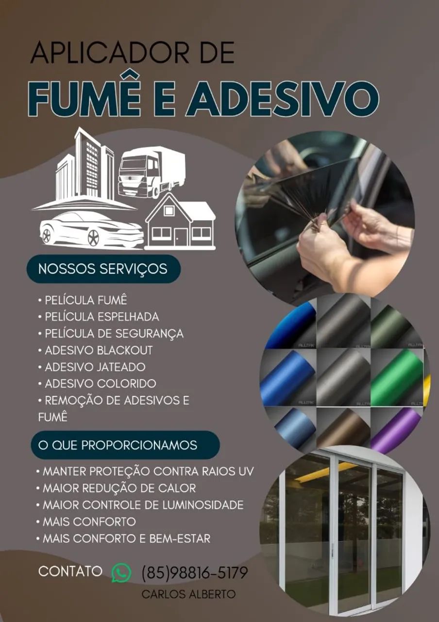 Fumê e Adesivos em geral 