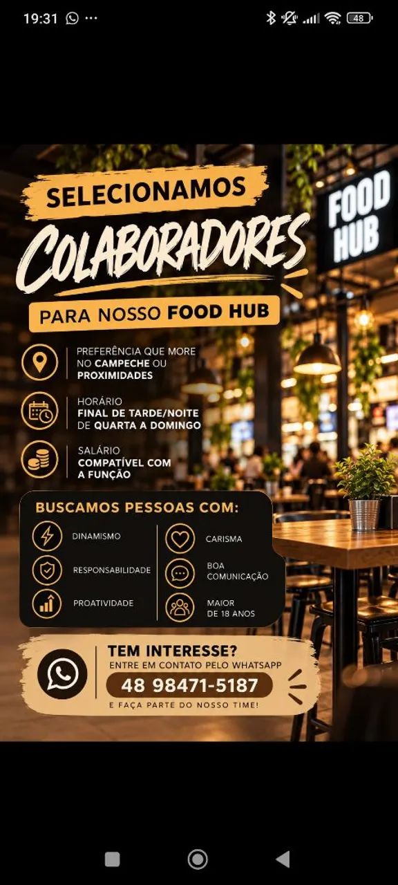 Oportunidade de emprego 