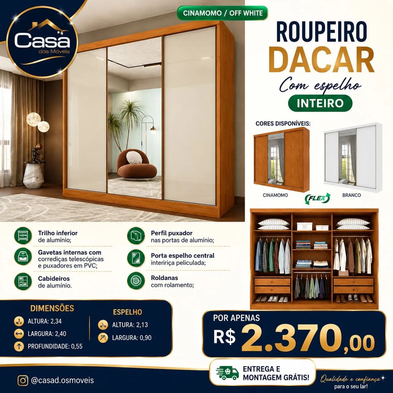 Guarda roupa Dacar 