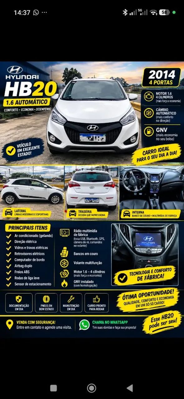 Hyundai Hb20X HB20X Premium 1.6 Flex 16V Aut. 2014