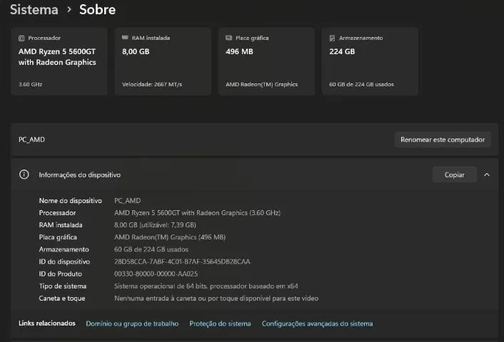 PC Gamer AMD Rayzen 5 5600GT Completo - Foto 2