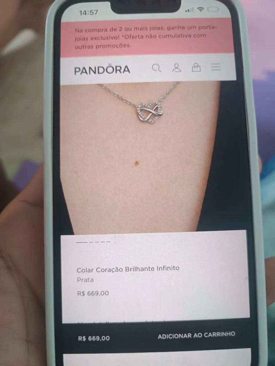 Colar de prata da Pandora original  - Foto 4
