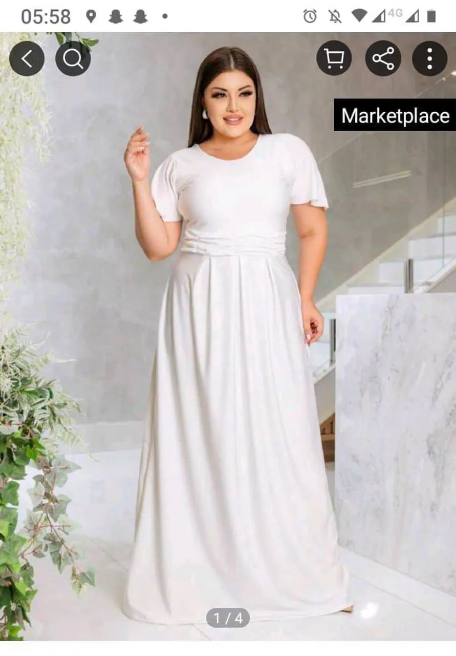 Vestido longo branco 