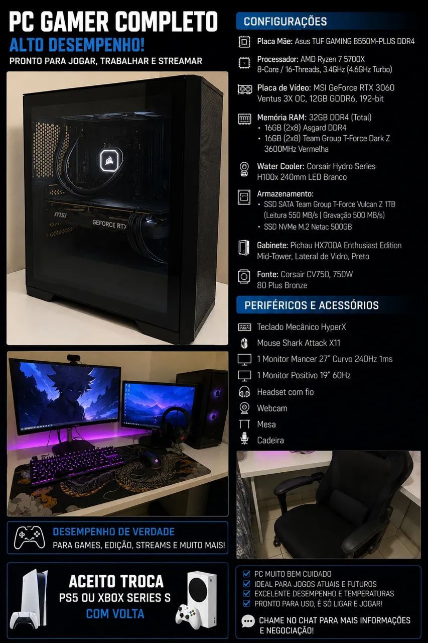 Setup gamer completo
