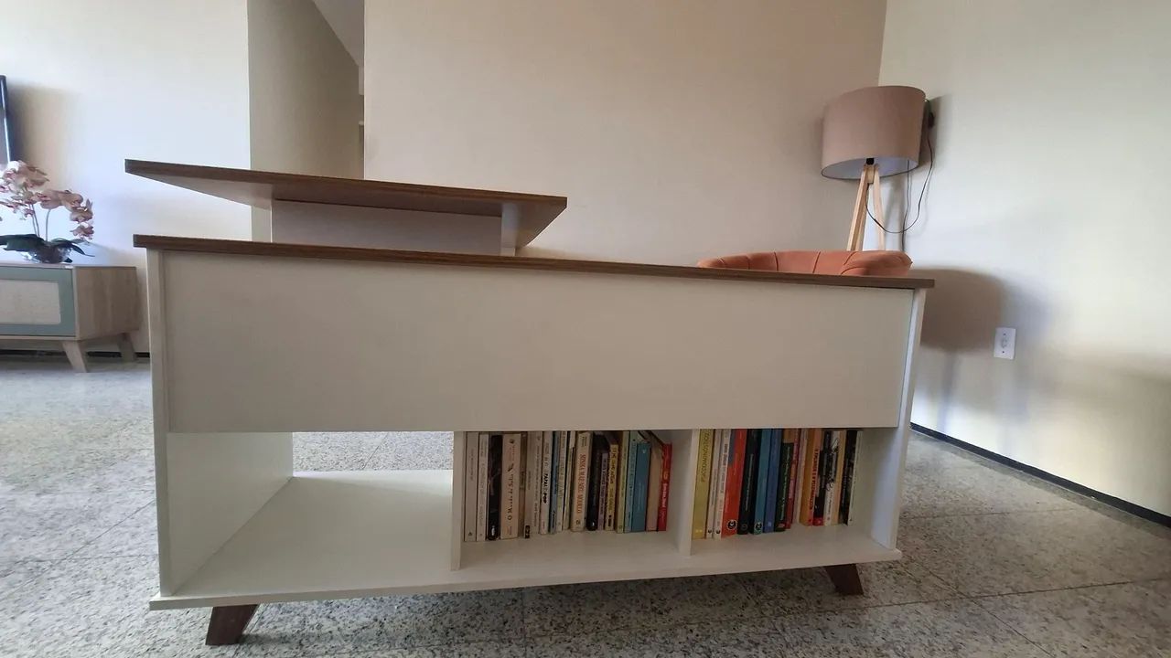 Mesa de escritório com gavetas e nichos - Foto 2