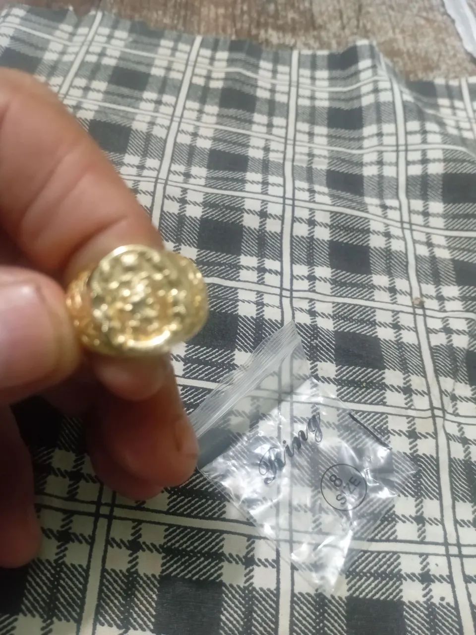 Anel masculino dourado*novo*!