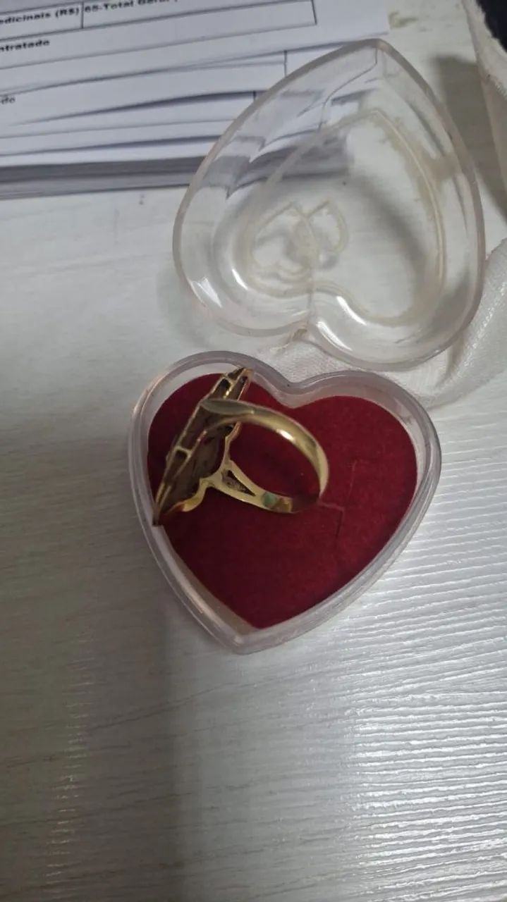 Anel modelo marquise de ouro 18 - Foto 2