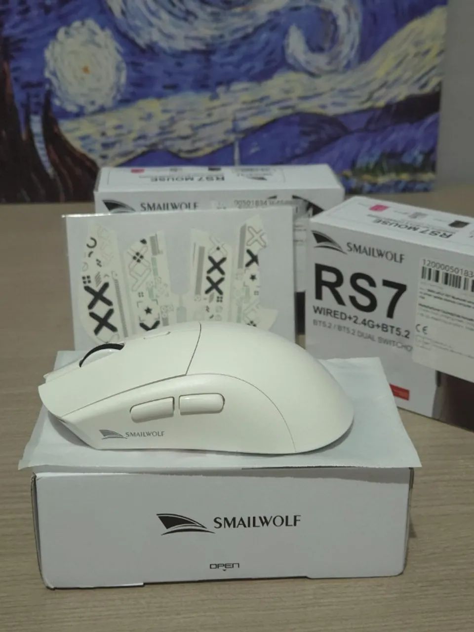 Mouse Gamer RS7 - PAW3311 e Tri-Mode