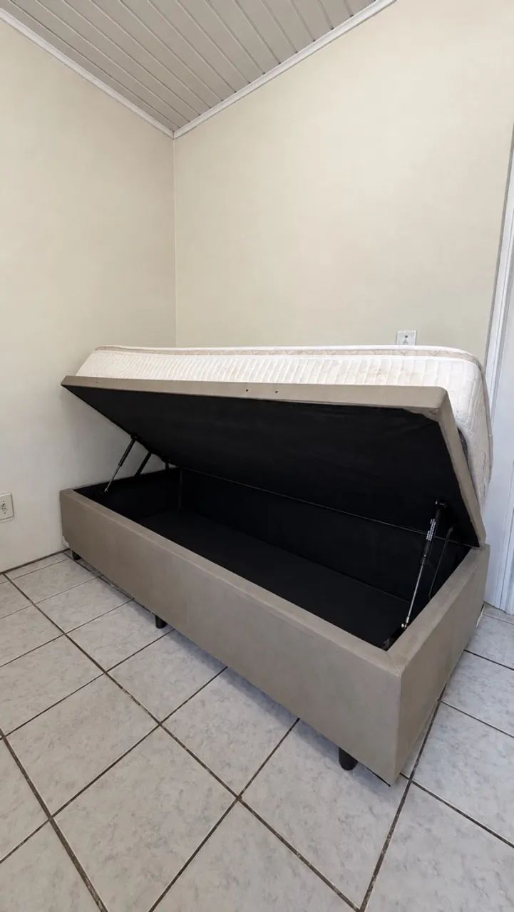 Cama box solteiro (colchão + base baú) - Foto 2