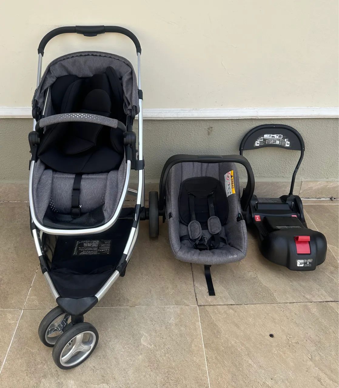 Carrinho TS SKY Trio Infanti Grey Classic 