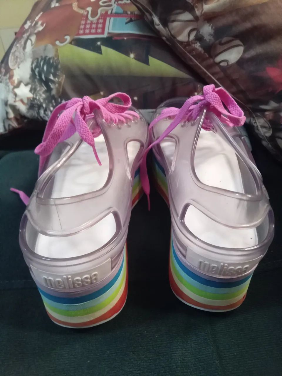 Melissa Plataforma Arco Iris original tamanho 35 excelente - Foto 2
