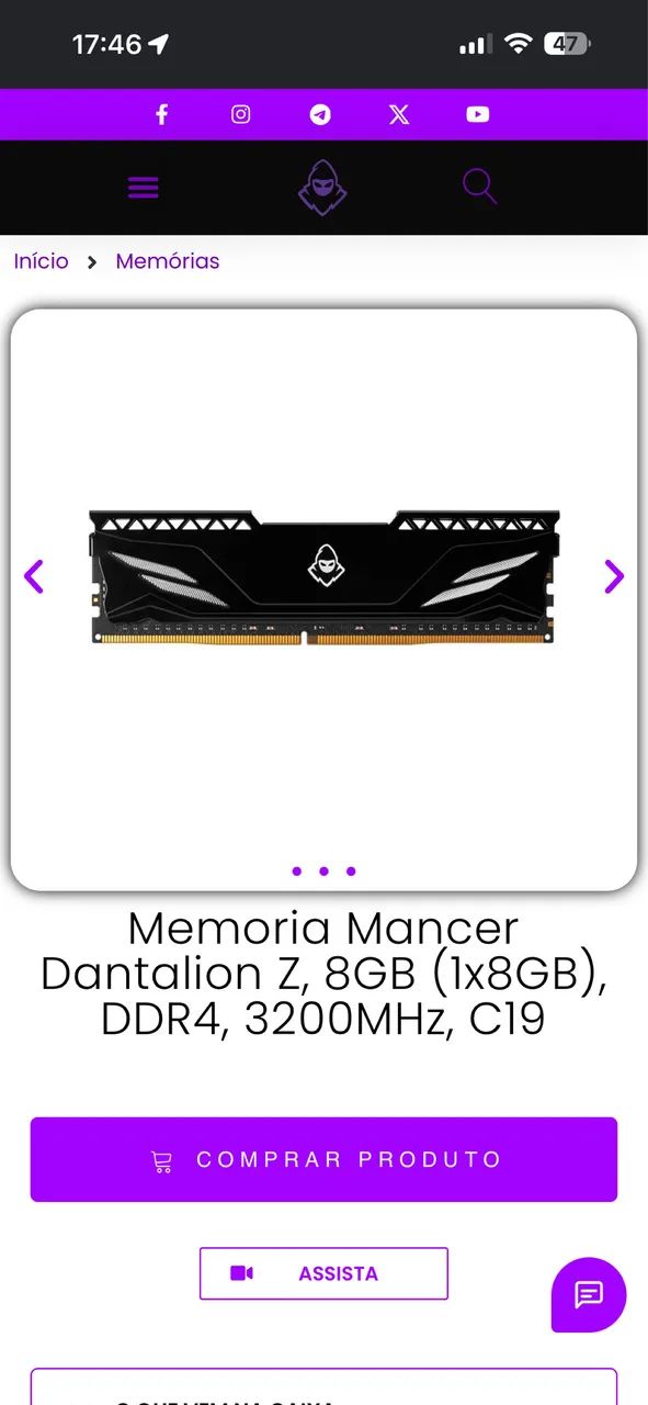 Pente RAM 8gb 3200mhz - Foto 5