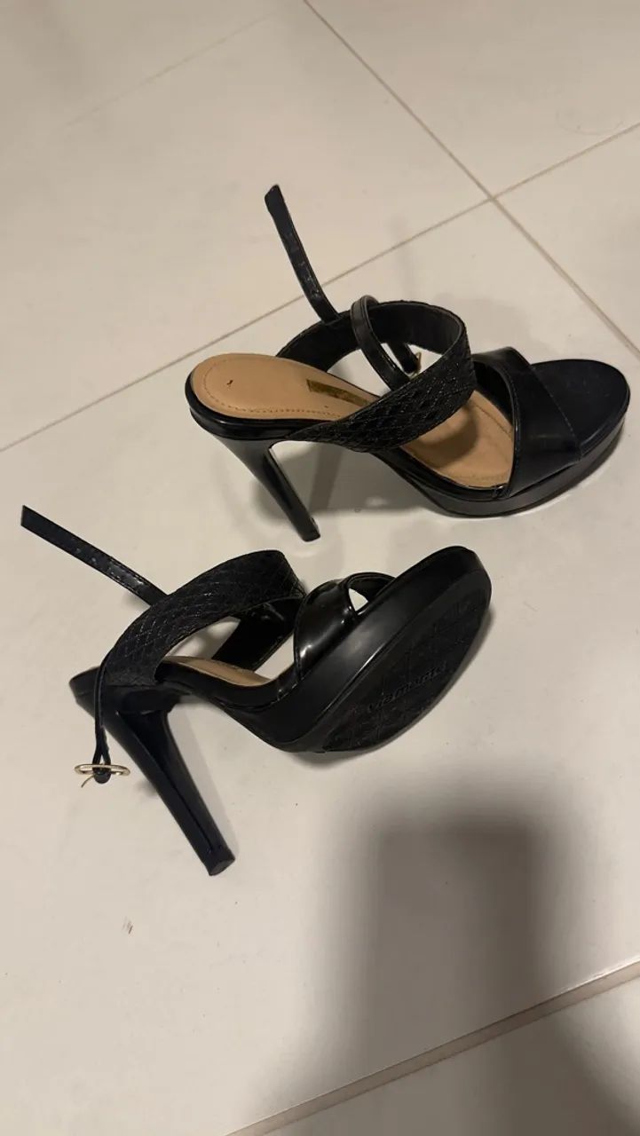 Sandália Via Marte 34 preto - Foto 2