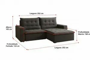 Sofá Retrátil e Reclinável Londres Marrom (Frete  grátis) - Foto 4