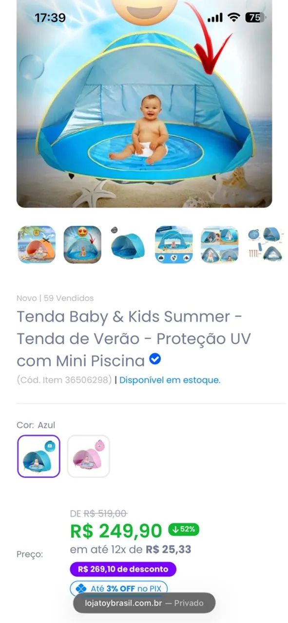 Tenda de bebê com piscina - Foto 3