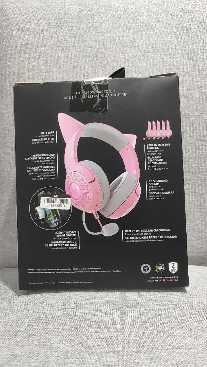 Headset Kraken kitty v2 pink Razer - Foto 4