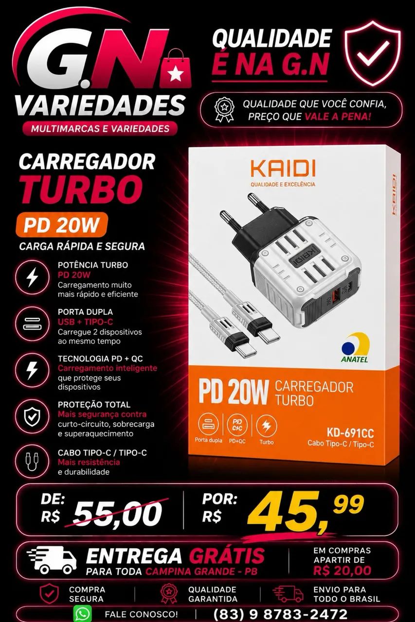 Carregador tipo C 
