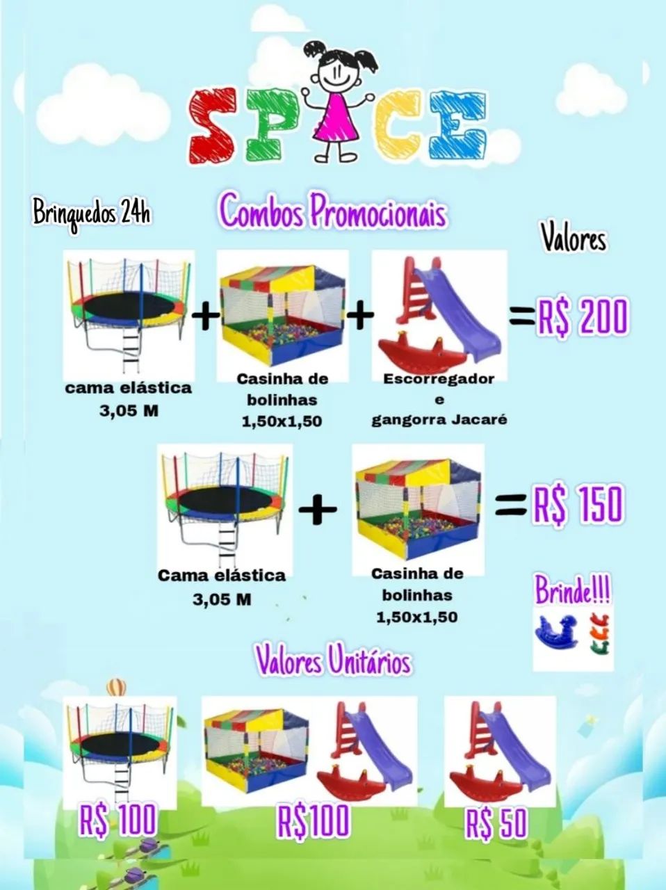 Aluguel pula pula e piscina bolinhas 24h $180 - Foto 3