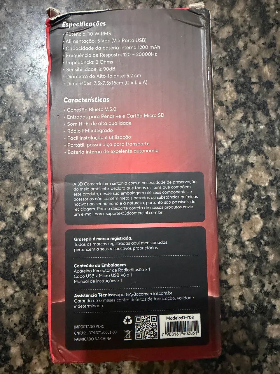 Caixa de Som Bluetooth GRASEP - Foto 2