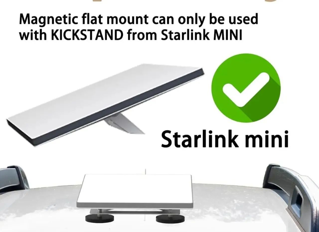 Starlink mini no seu veículo com todos os acessorios